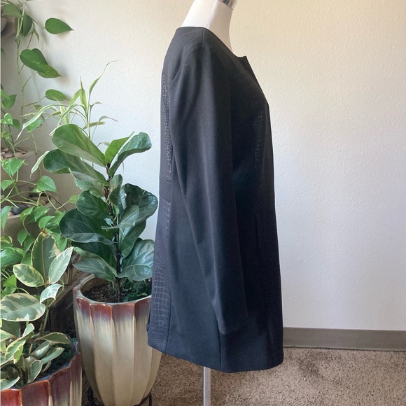 Laundry By Shelli Segal Black Polyester Rayon Long Blazer size 8 - Picture 6 of 16
